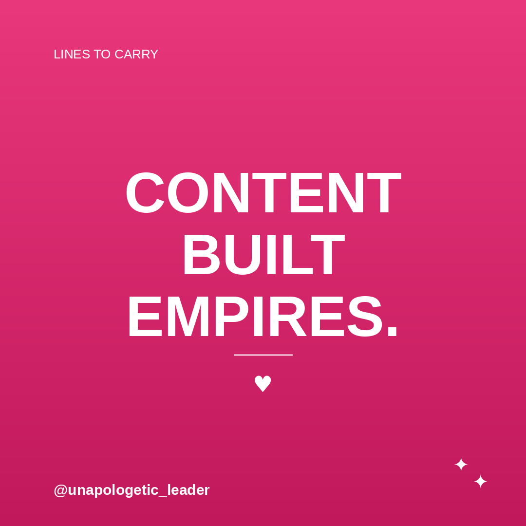 Content built empires.