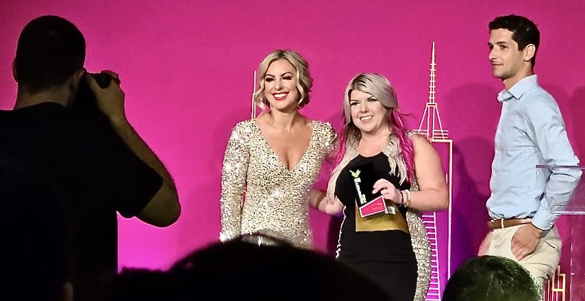 Amanda Friedt at the US Search Awards with the Aimclear team.