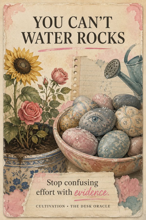 You Can’t Water Rocks card art